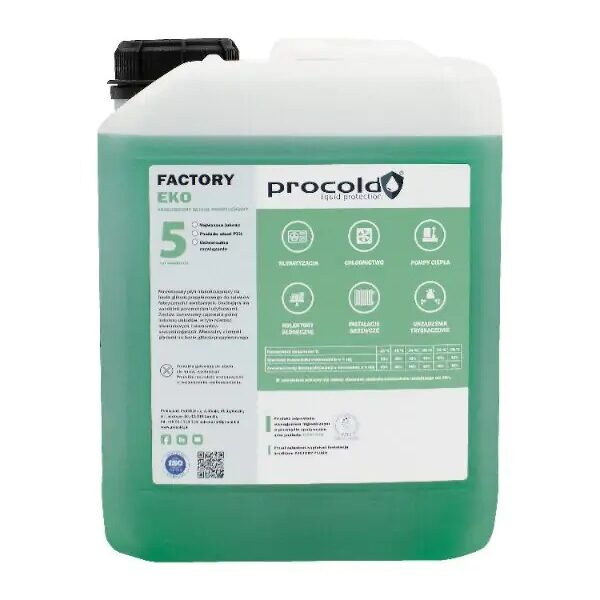 Glikol EKO płyn niezamarzający propylenowy do instalacji C.O, W.L, solarnych, -25°C 20 L – Procold Factory EKO