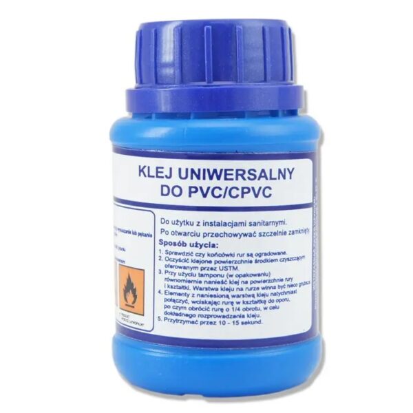 Klej uniwersalny do rur odprowadzających skroplinę PVC z pędzelkiem 120 ml – UST-M