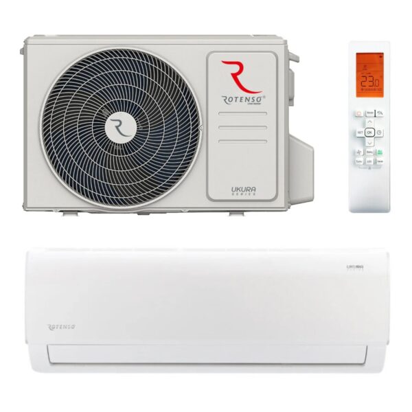 Klimatyzator ścienny 2,6 kW Split (komplet) – ROTENSO Ukura 2,6 kW (U26Xi, U26Xo)