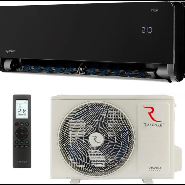 Klimatyzator ścienny 2,6 kW SPLIT (komplet) – ROTENSO Versu Mirror 2,6 kW (VM26Xi R16, VM26Xo R16)