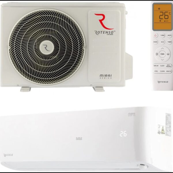 Klimatyzator ścienny 3,5 kW SPLIT (komplet) – ROTENSO Mirai 3,5 kW (M35Xi R15, M35Xo R15)