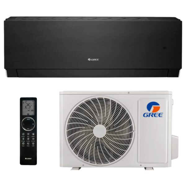 Klimatyzator ścienny 7,1 kW komplet SPLIT – GREE Clivia Satin Black CL24SB (GWH24AUDXF-K6DNA1A/I + GWH24AUDXF-K6DNA1A/O)