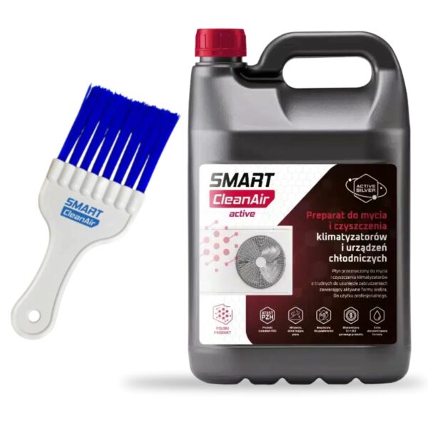 Koncentrat do mycia klimatyzatorów Smart CleanAir Activ 5 L (4:1) + Smart CleanAir Szczotka