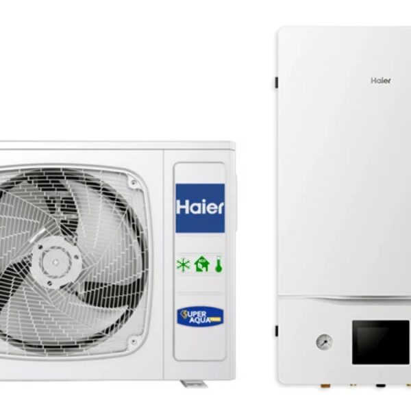 Pompa ciepła Split Super Aqua CO + CWU o mocy 10 AW102SNCHA, HU102WAMNA R32 – HAIER