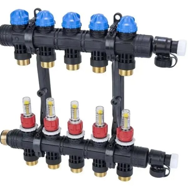 Rozdzielacz instalacji C.O, ProCalida EF1 K do 5 obiegów grzewczych, G1″, 0,2÷1,6 l/min – AFRISO