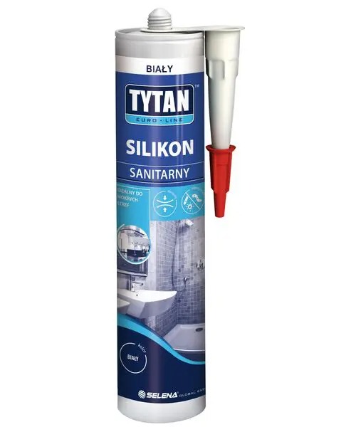 Silikon sanitarny biały 280 ml – TYTAN EUROLINE