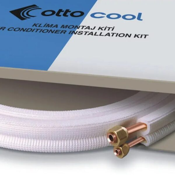 Zestaw rur miedzianych z nakrętkami w izolacji 1/4 + 3/8 do klimatyzacji 7 m – OTTOCOOL FRIGOLINE